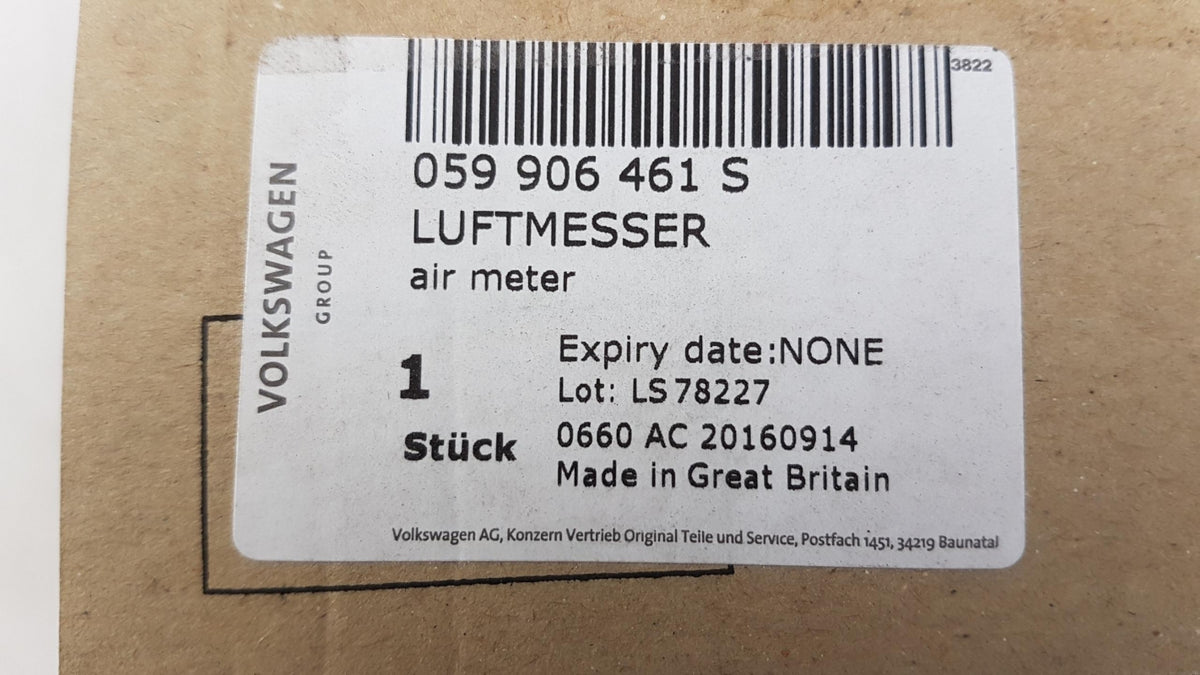 Original OE Volkswagen Luftmassenmesser 059906461S