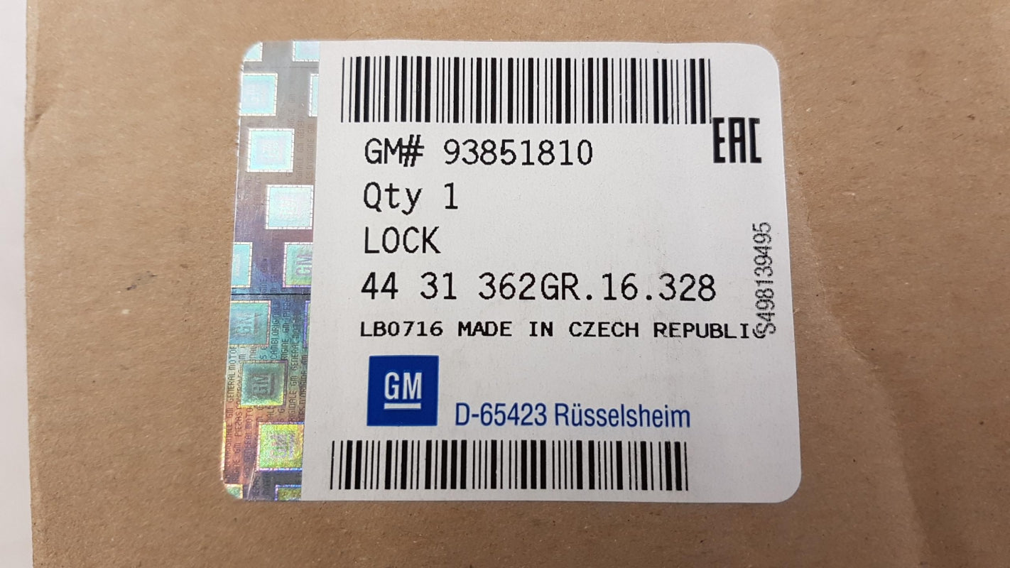 Original OE OPEL Türschloss 93851810