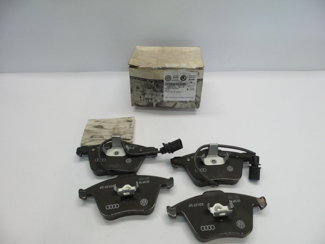 Original AUDI A8 brake pads + warning contact front 4E0698151M 
