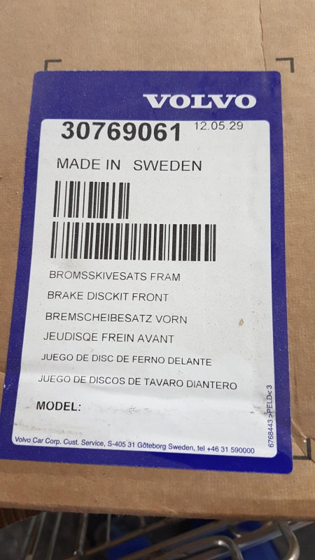 Original VOLVO S60 S80 V60 V70 XC70 1x Bremsscheibe Vorne 30769061