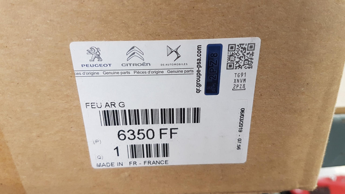 Original PEUGEOT 308 SW I 2007-2014 Heckleuchte Links 6350FF