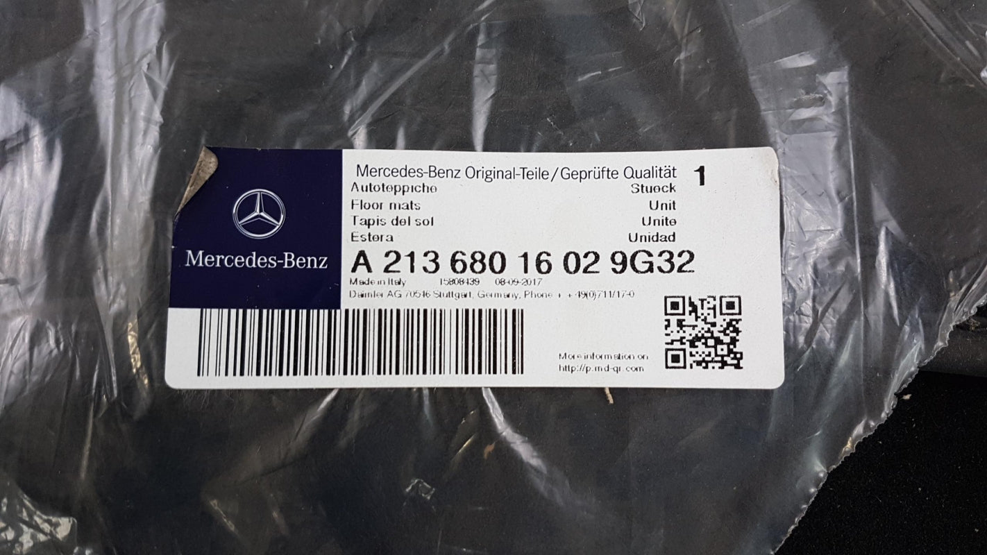 Original MERCEDES-BENZ W213 C257 Fußmattensatz Vorne Schwarz A21368016029G32