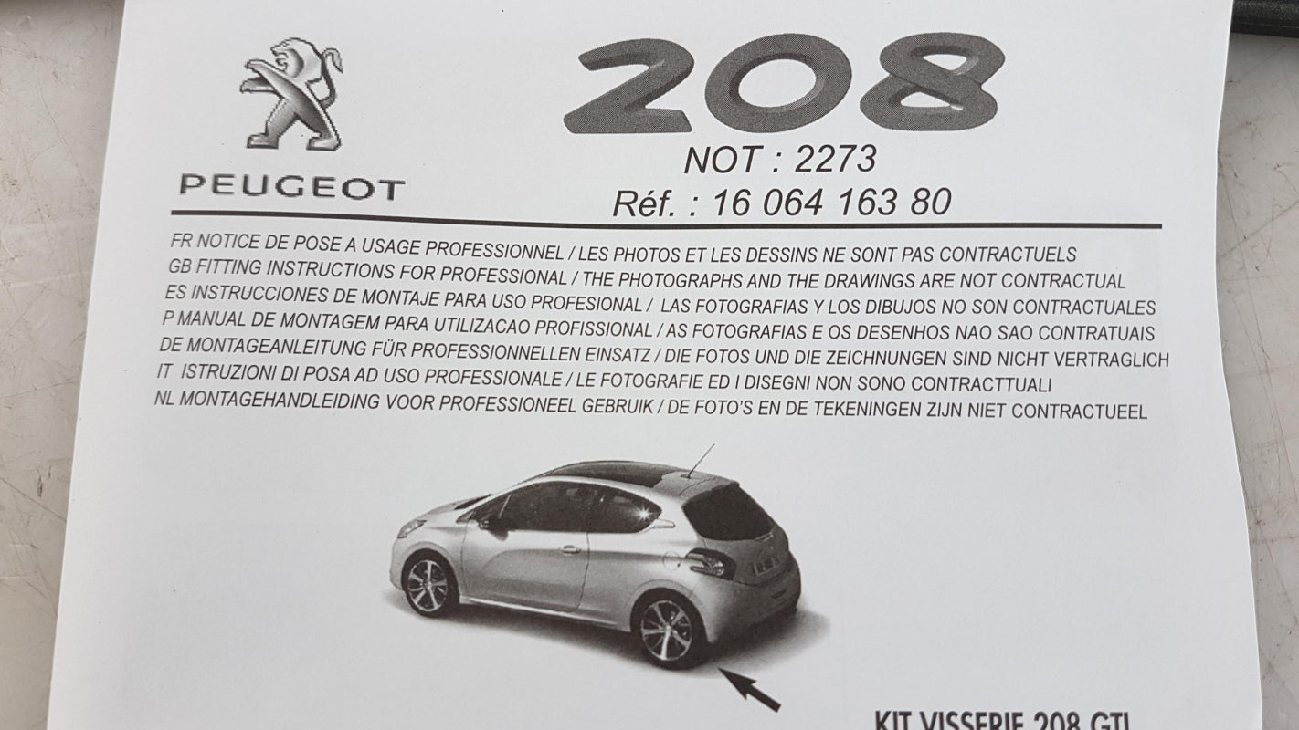 Original PEUGEOT 208 CITROEN C1 Schmutzfänger 2 Stück Hinten 1606416380