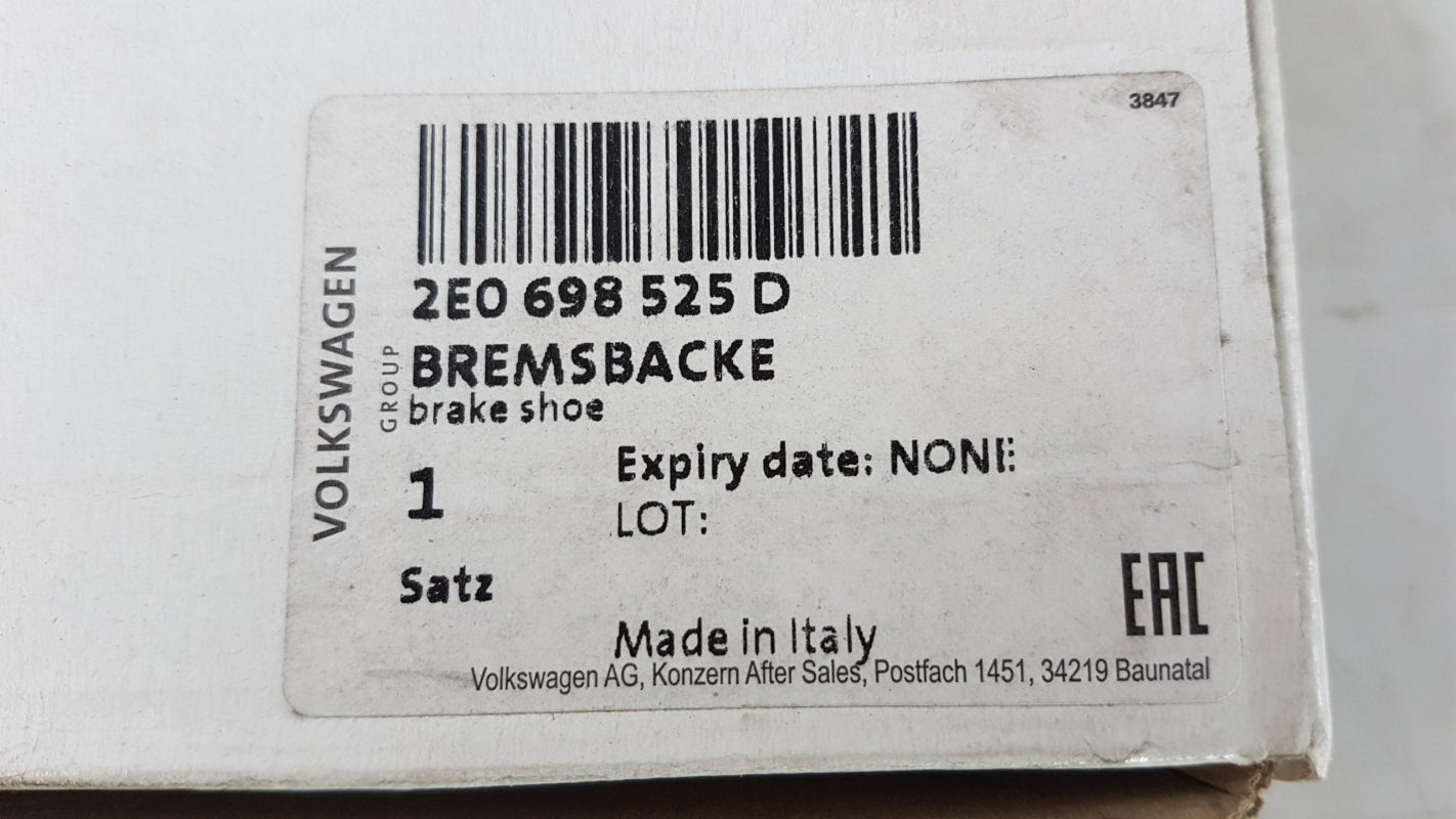 Original OE Volkswagen Bremsbackensatz 2E0698525D