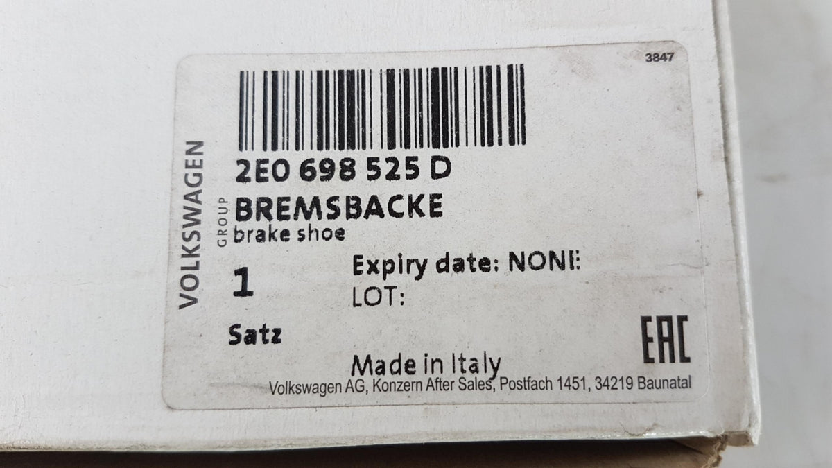 Original VW Crafter 2E 12-16 Bremsbackensatz 2E0698525D