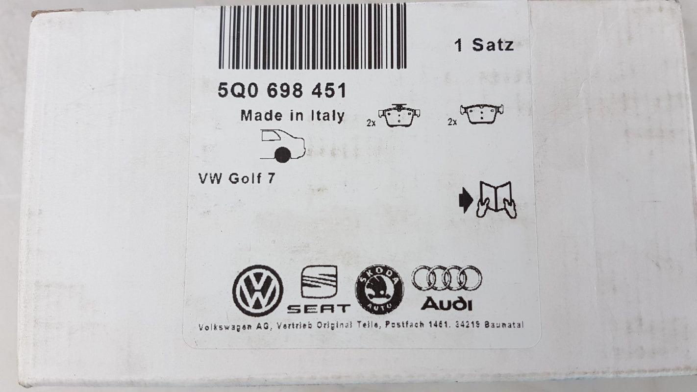 Original OE Volkswagen Bremsbeläge 5Q0698451