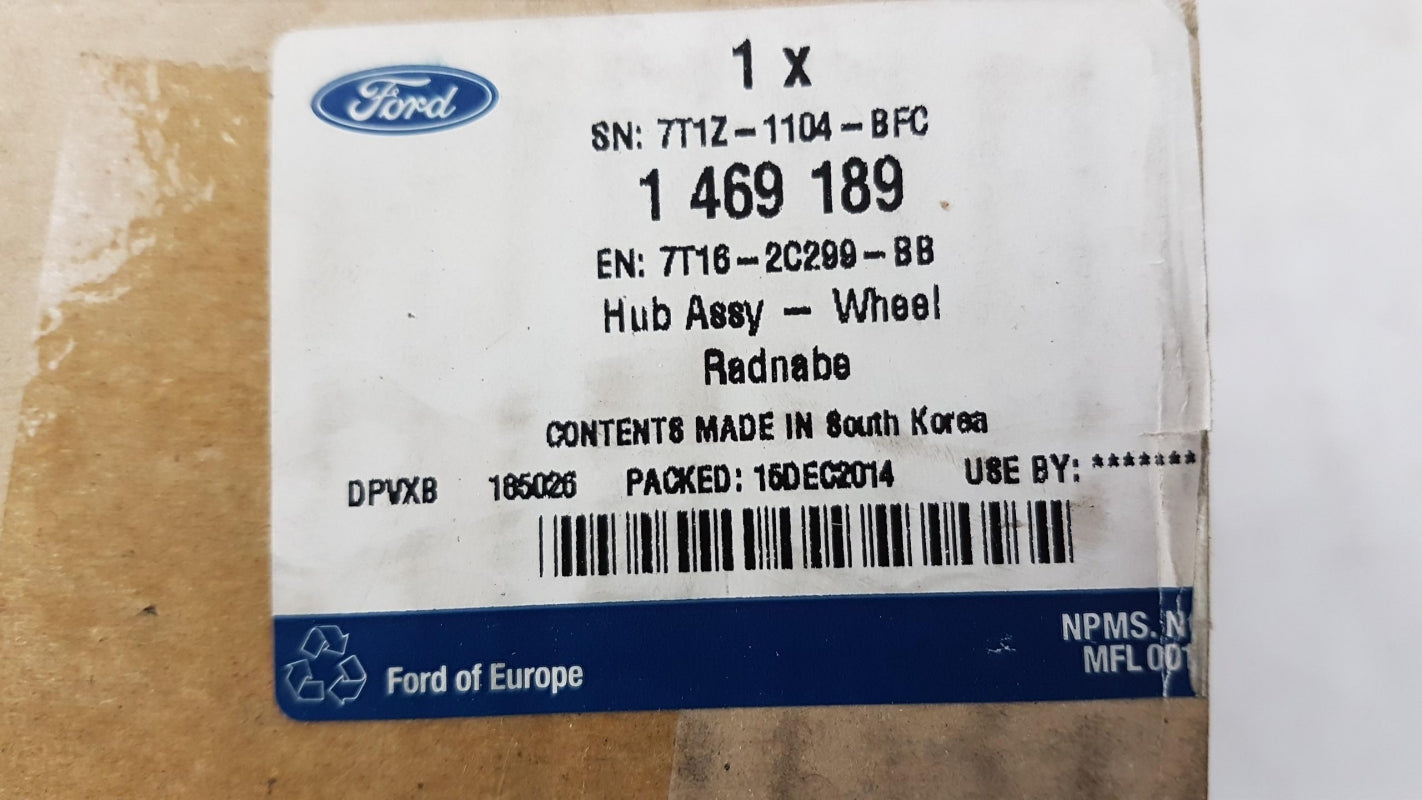 Original FORD Transit Connect (TC7) 2002-2013 Radlager / Radnabe Hinten 1469189