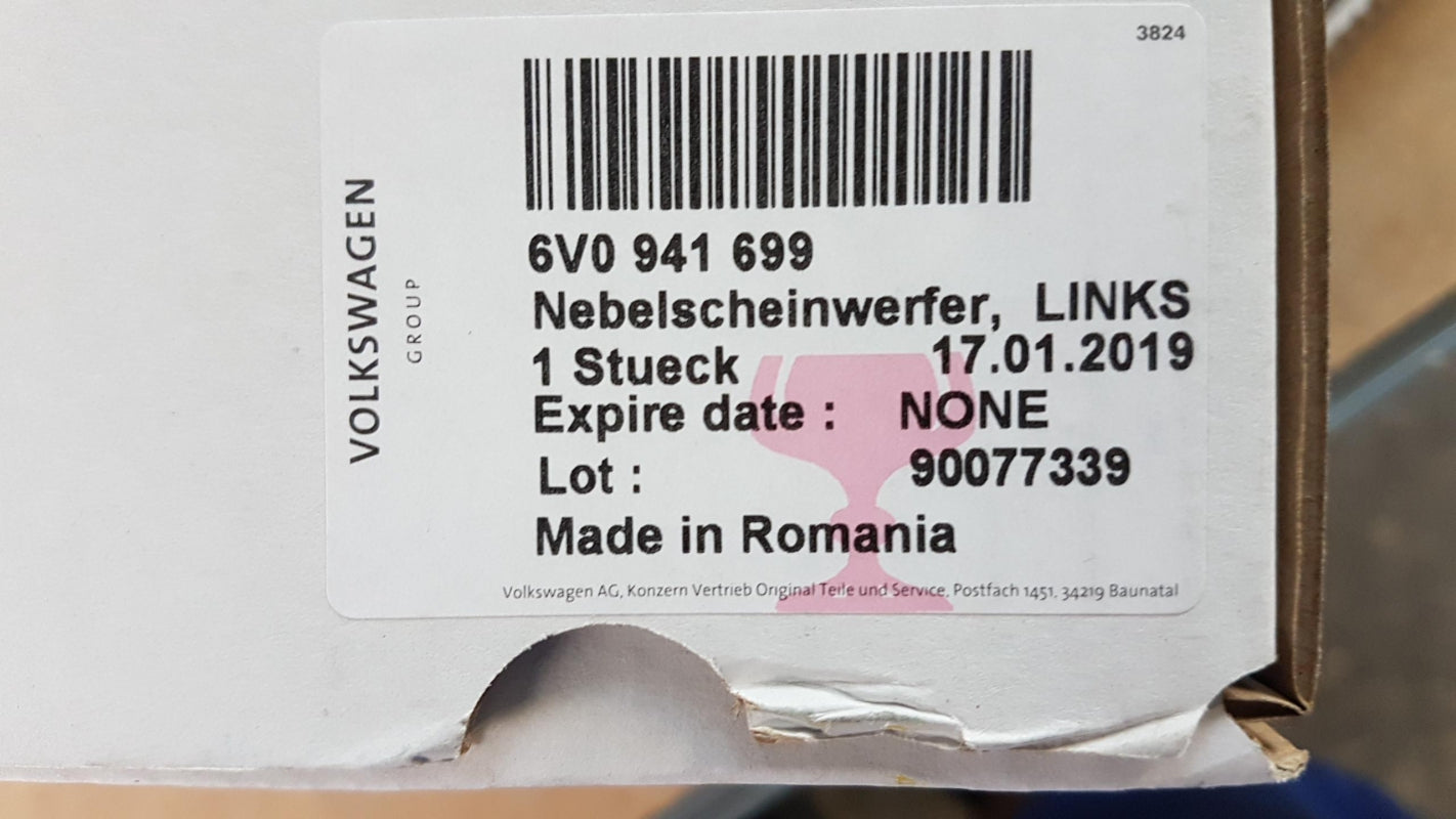 Original SKODA Fabia III '14- Halogen Nebelscheinwerfer links 6V0941699