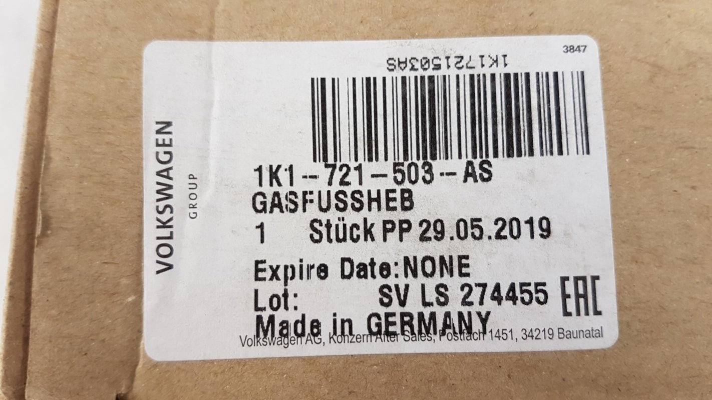 Original OE Volkswagen Gaspedal 1K1721503AS
