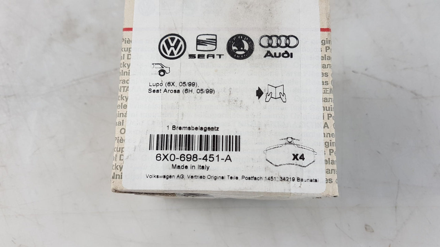 Original OE Volkswagen Bremsbeläge 6X0698451A