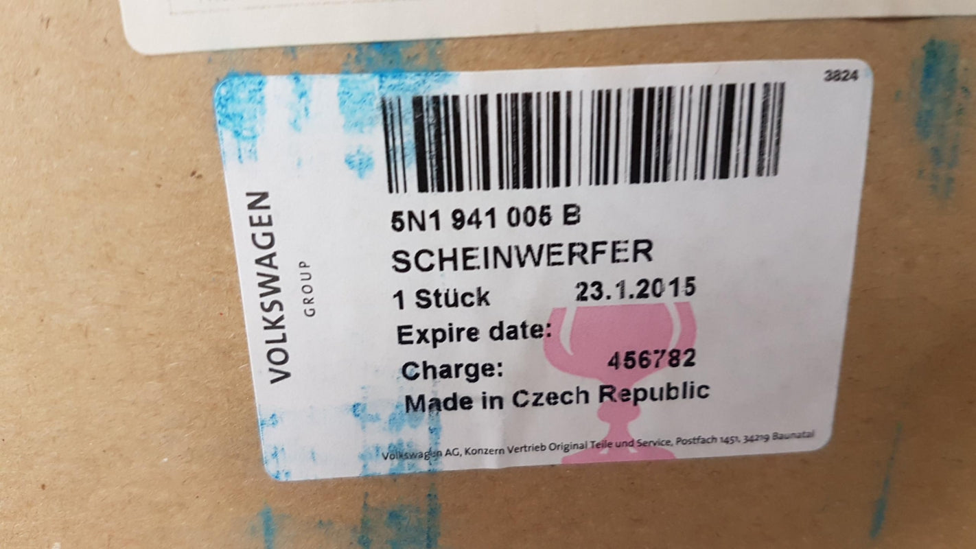 Original VOLKSWAGEN Tiguan I (5N) Scheinwerfer Halogen Links 5N1941005B