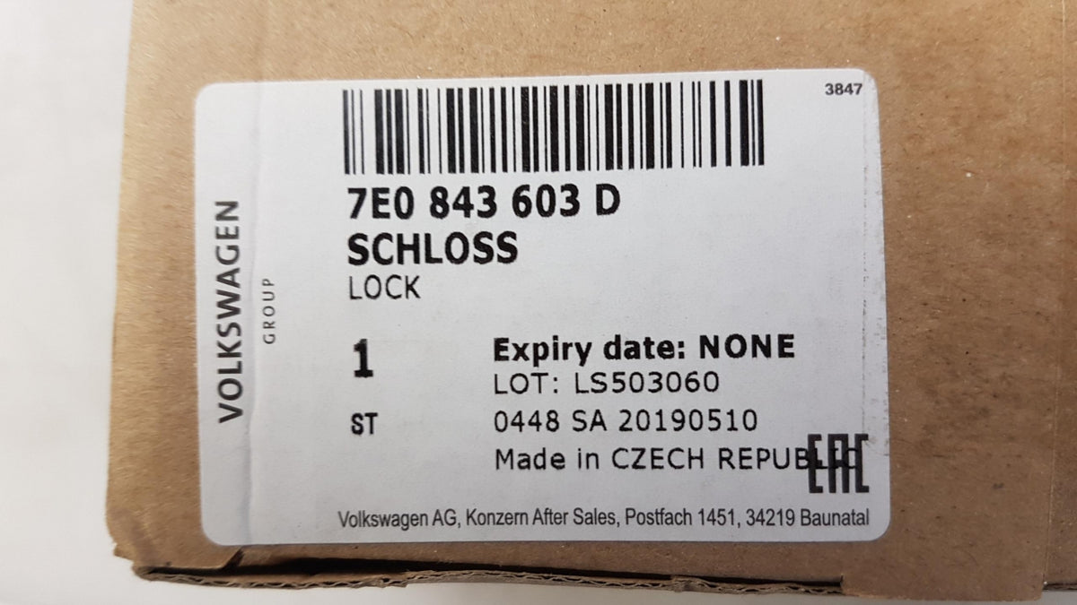 Original OE Volkswagen Schlossriegel 7E0843603D