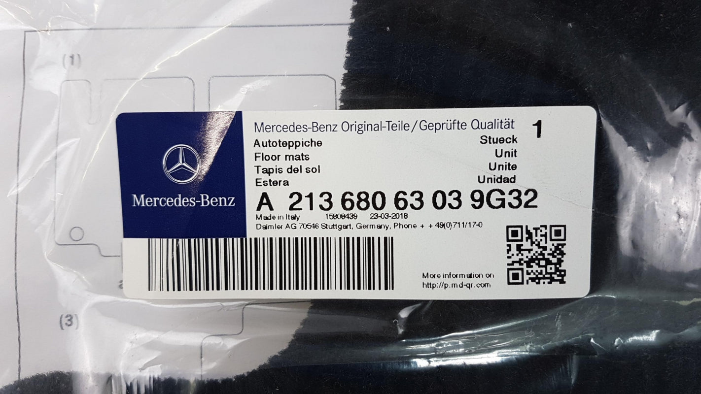 Original MERCEDES-BENZ CLS-Klasse E-Klasse Fußmattensatz Hinten A21368063039G32