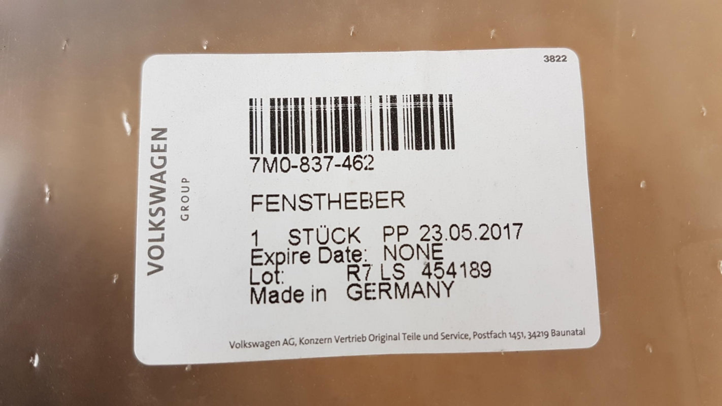 Original VW Sharan SEAT Alhambra 7M Fensterheber Vorne Rechts 7M0837462