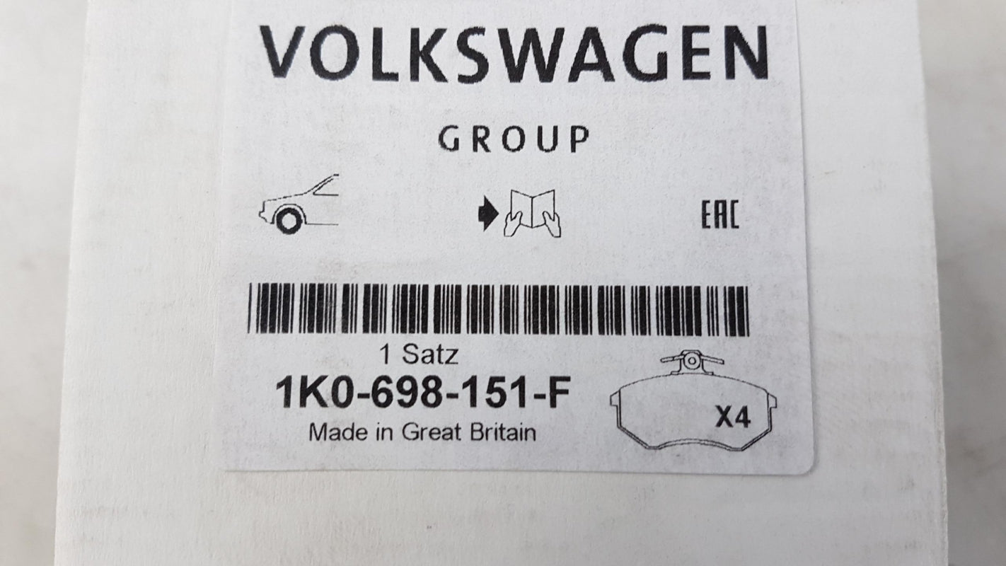 Original AUDI A3 VW Caddy Golf SKODA Octavia Yeti Bremsbeläge vorne 1K0698151F