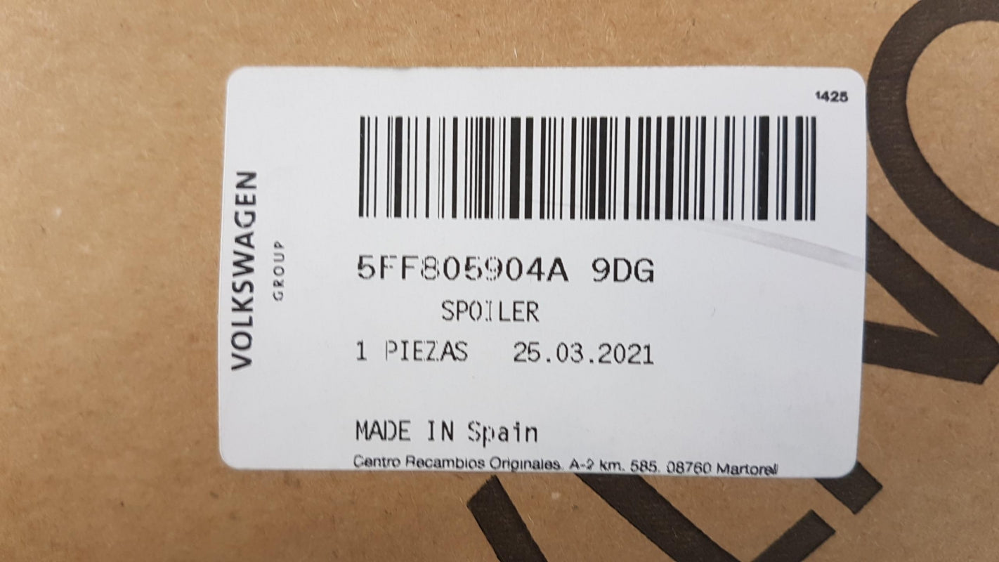 Original OE Volkswagen Spoiler 5FF805904A9DG