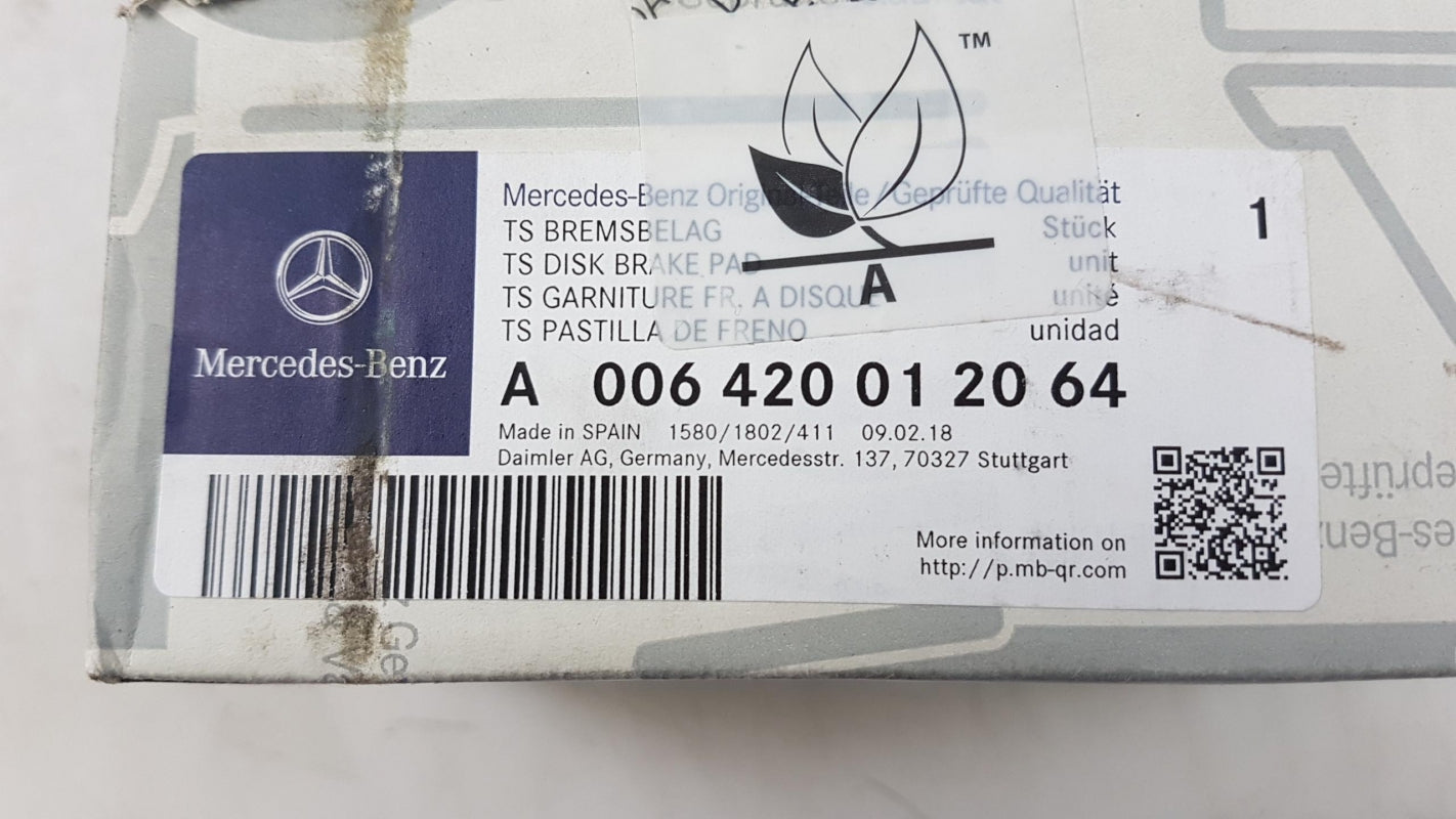 Original OE MERCEDES-BENZ Bremsbeläge A006420012064