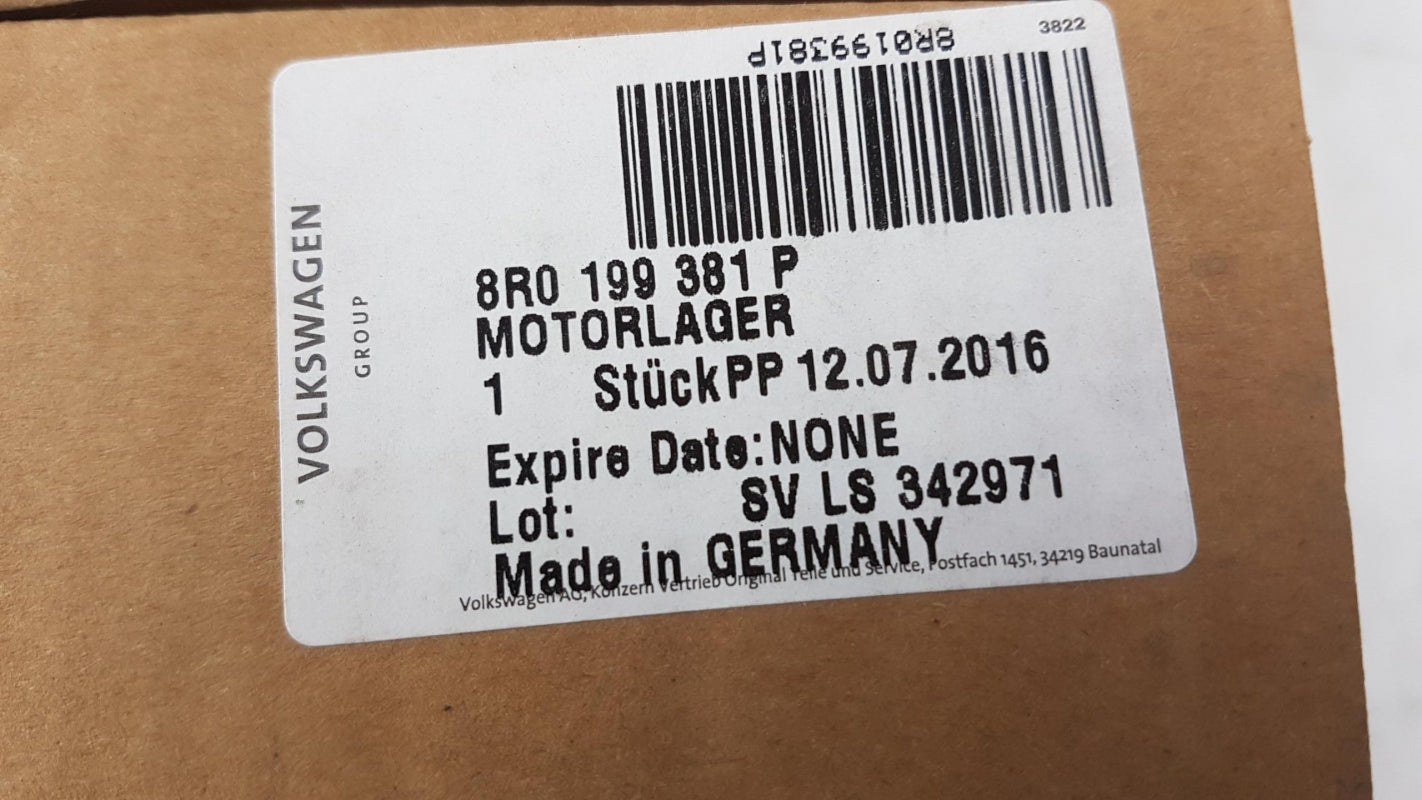 Original AUDI A4 B8 A5 8T/8F Q5 8R 3.0l V6 Motorlager 8R0199381P