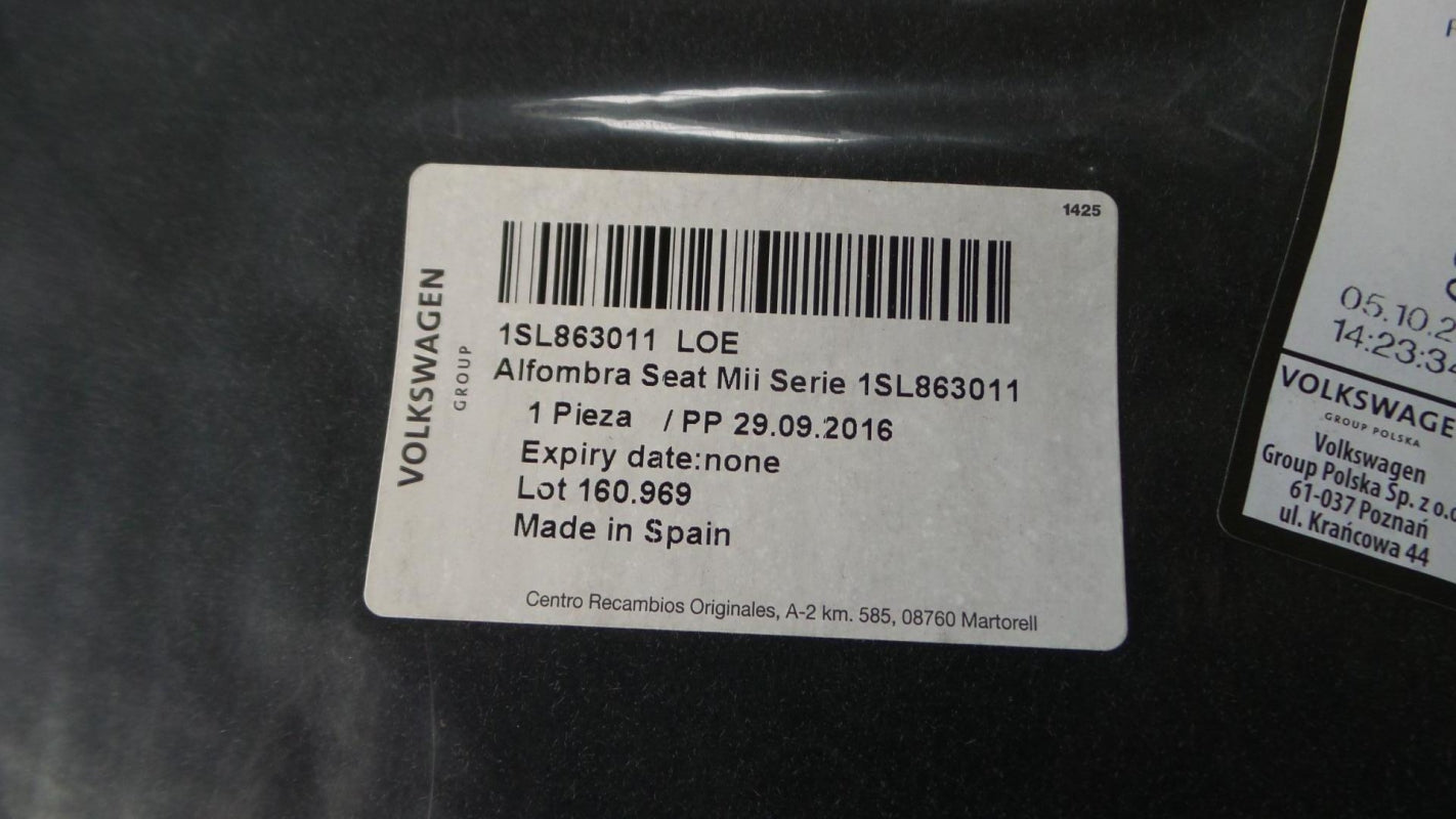 Original SEAT Mii Fußmattensatz 4-teilig Velours schwarz 1SL863011LOE