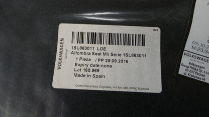 Original SEAT Mii Fußmattensatz 4-teilig Velours schwarz 1SL863011LOE