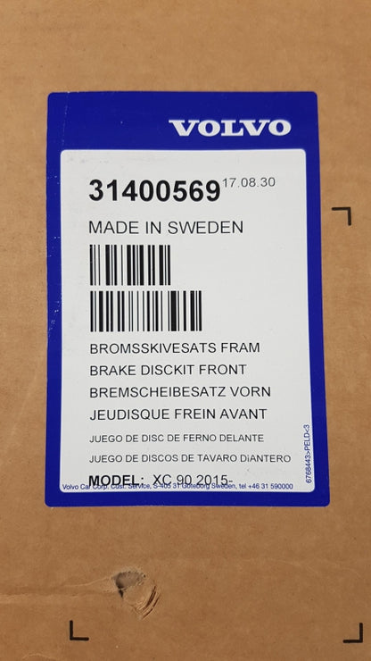Original VOLVO XC90 2015- Bremsscheibe Vorne 19 Zoll 31400569