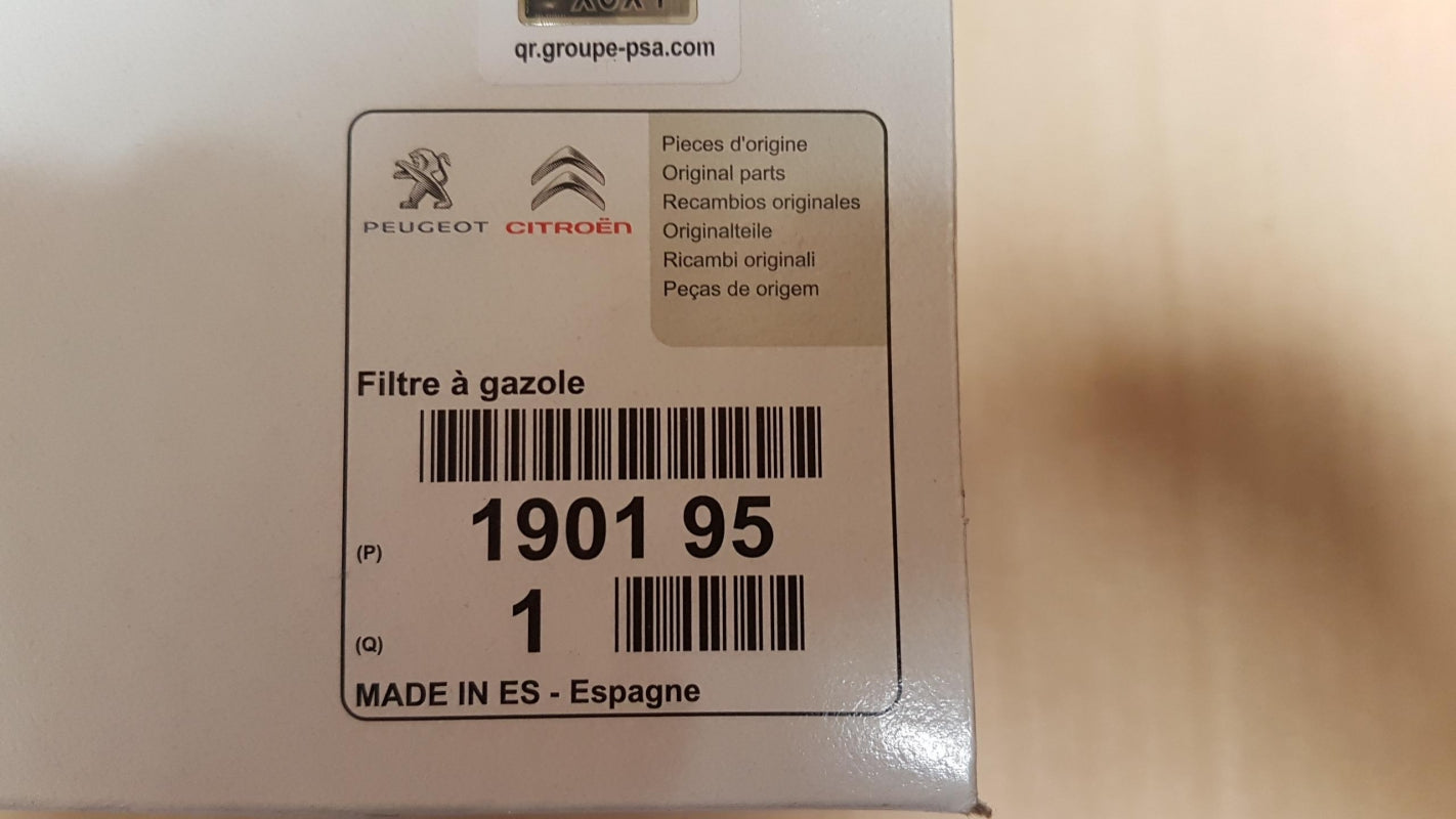 Original PEUGEOT 207 307 308 408 CITROEN C2 C3 C4 C5 Kraftstofffilter 190195