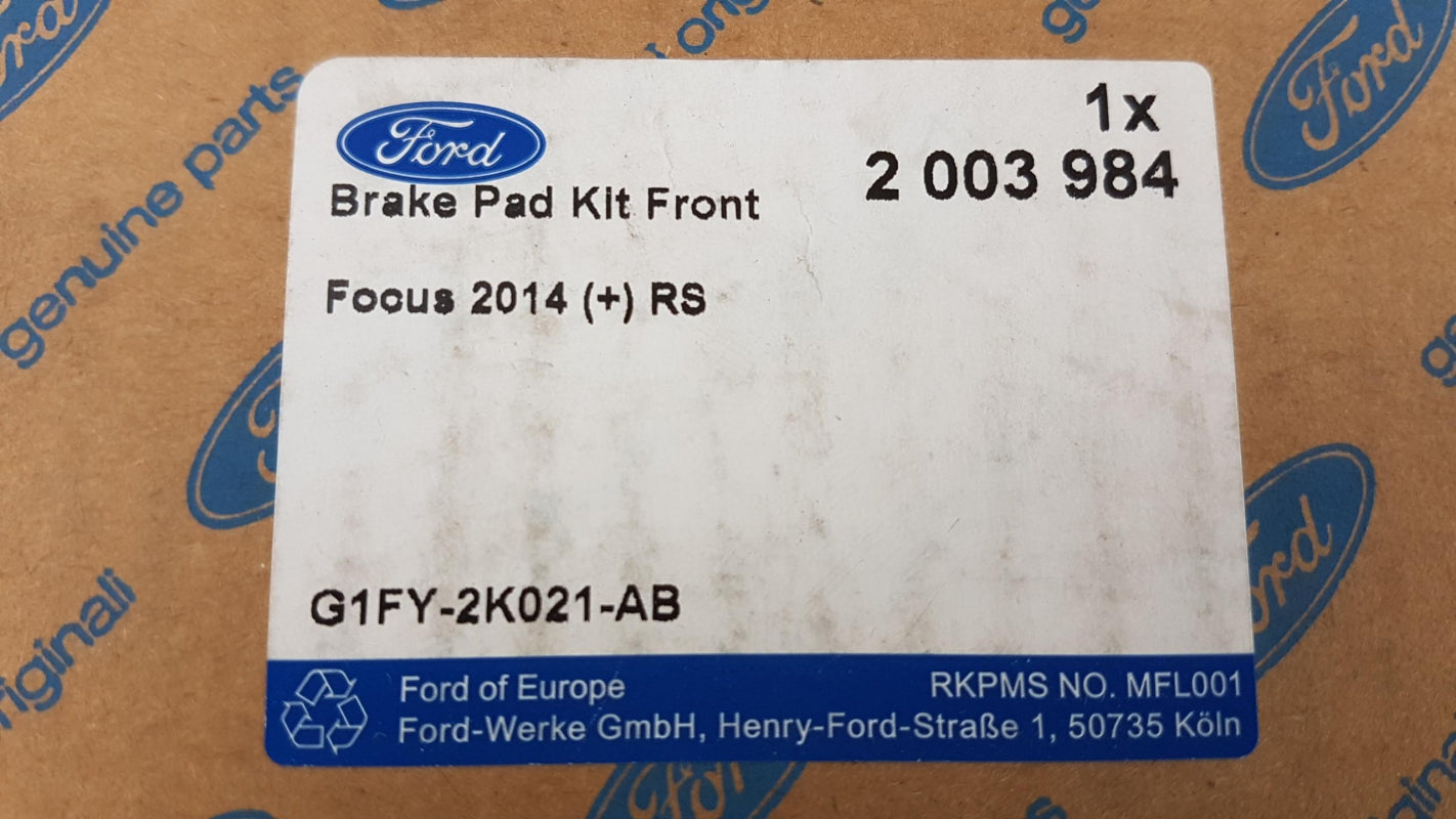 Original FORD Focus C346 MK3 Bremsbeläge Vorne 2003984