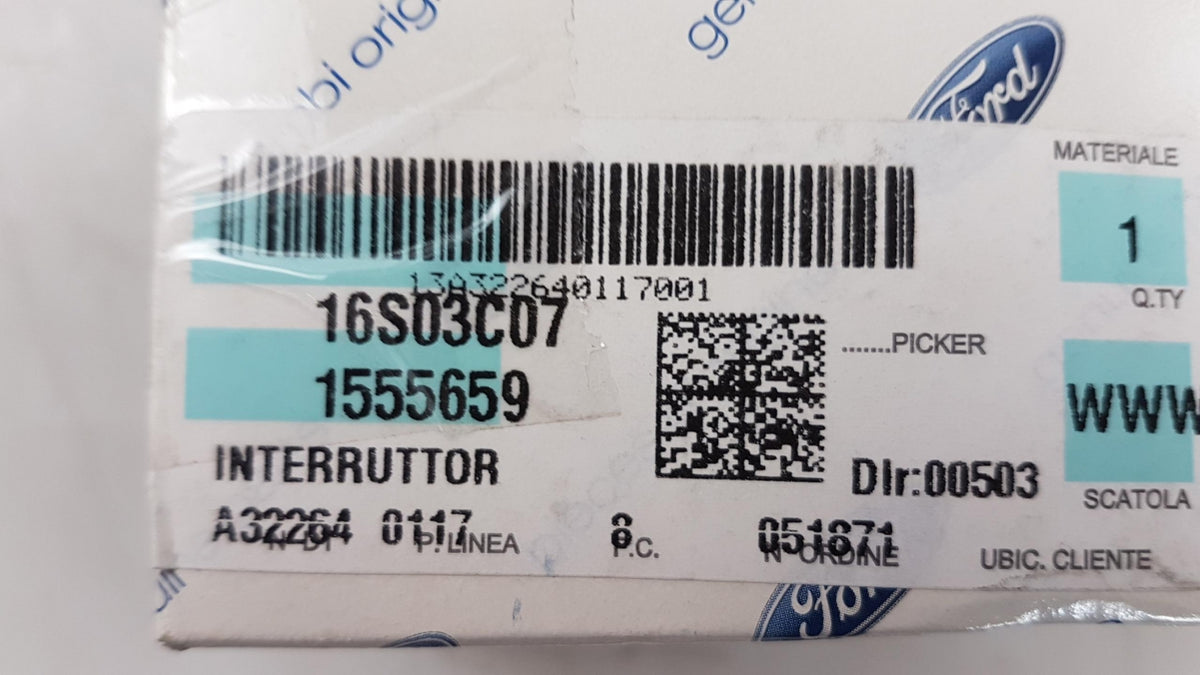 Original OE FORD Feststellbremse Schalter 1555659
