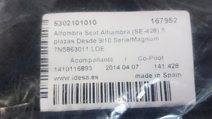 Original SEAT Alhambra Fußmattensatz (4 Stück) Velours Schwarz 7N5863011LOE