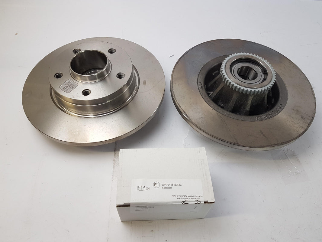 Original OPEL Vivaro-A Bremsensatz 2 Bremsscheiben + Bremsbeläge hinten 95599296