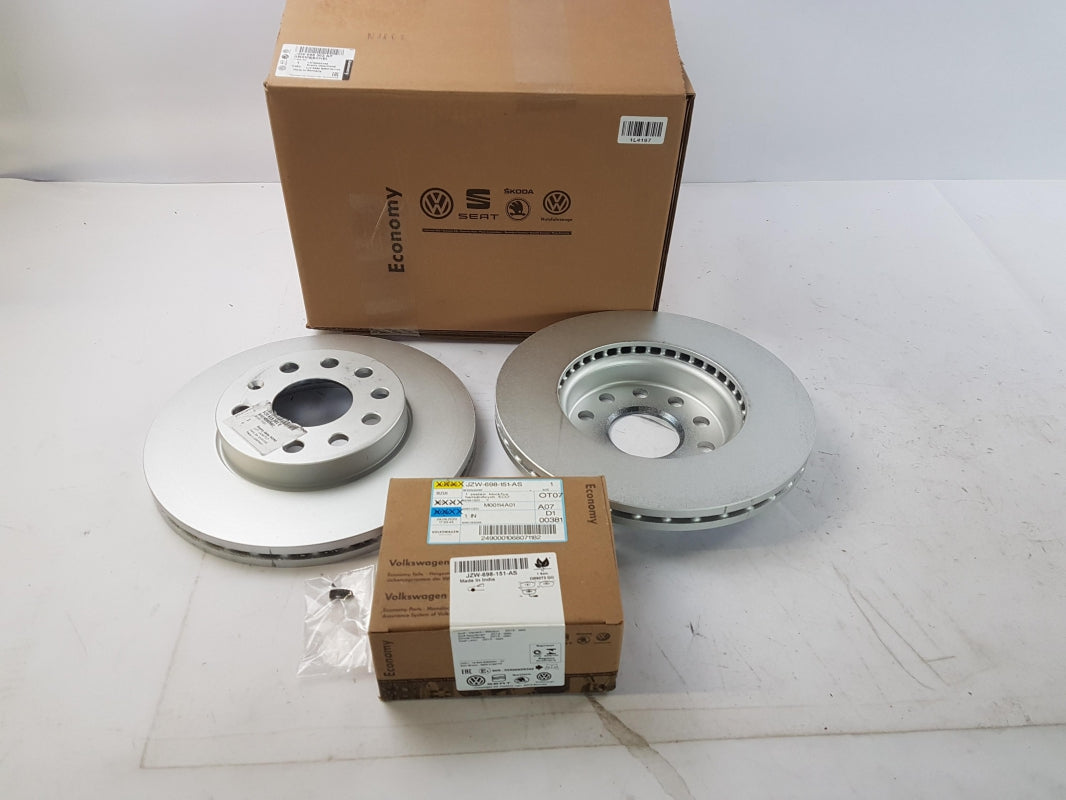 Original VW Golf VII Bremssatz (2 Scheiben, 4 Beläge) JZW698302AP