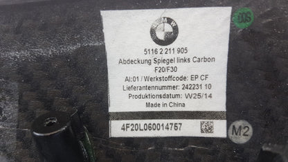Original BMW 1' 2' 3' Außenspiegelkappe M Performance Carbon Links 51162211905
