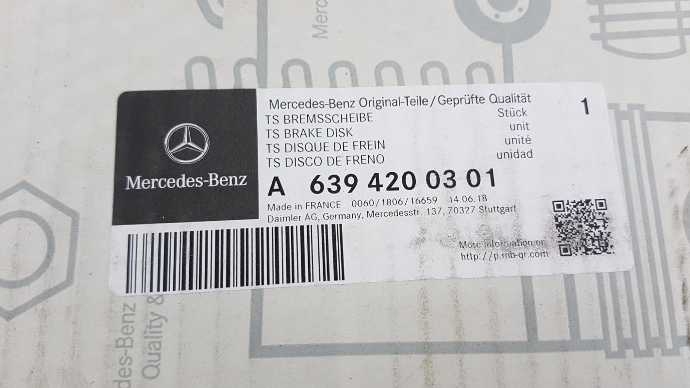 Original MERCEDES-BENZ Vito Viano W639 Bremsensatz hinten A6394200301