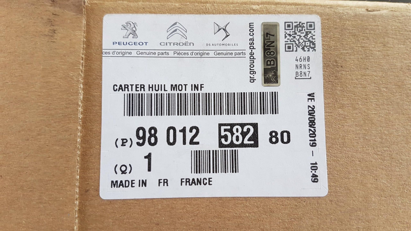 Original PEUGEOT 308 II 5008 CITROEN C4 II C5 III Ölwanne Abdeckung 9801258280