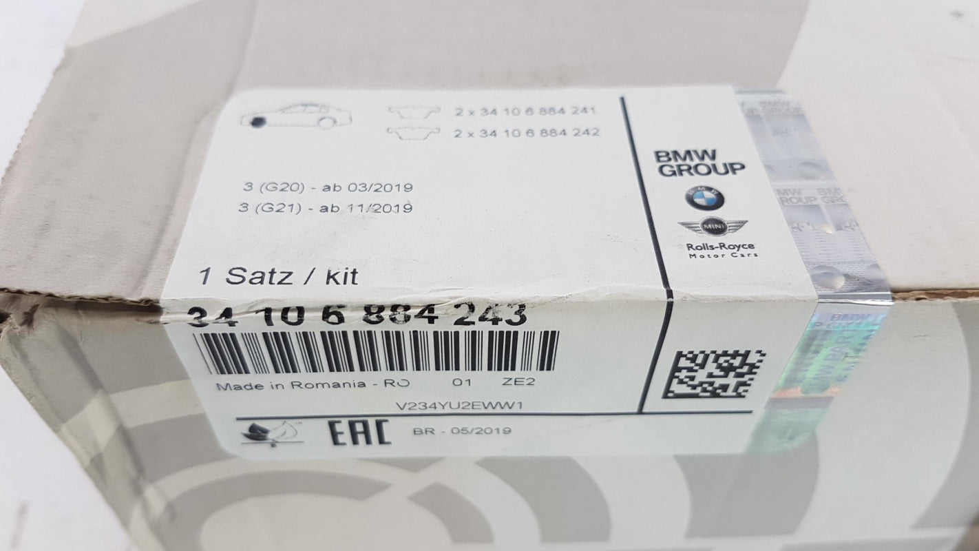 Original BMW 2er G42 3er G20 G20N G21 G21N Bremsbeläge Vorne 34106884243