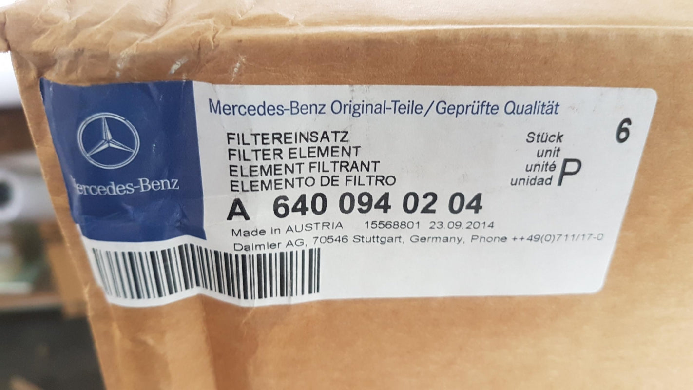 Original MERCEDES-BENZ W169 W245 Motor Luftfiltereinsatz A6400940204