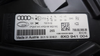 Original AUDI A1 Halogen Scheinwerfer Frontlicht rechts 8X0941004