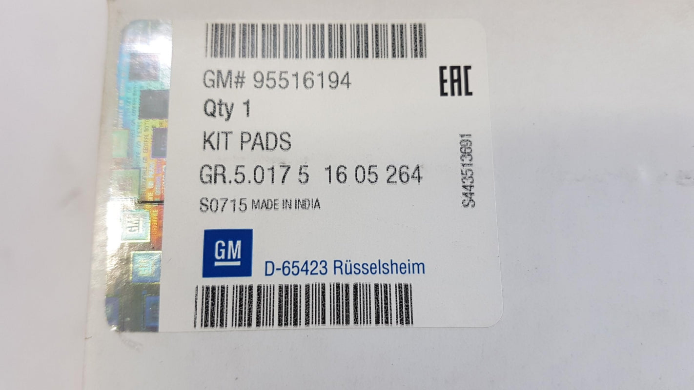 Original OPEL Meriva-B Bremsen Kit (Bremsscheiben + Bremsbeläge) Vorne 95516911