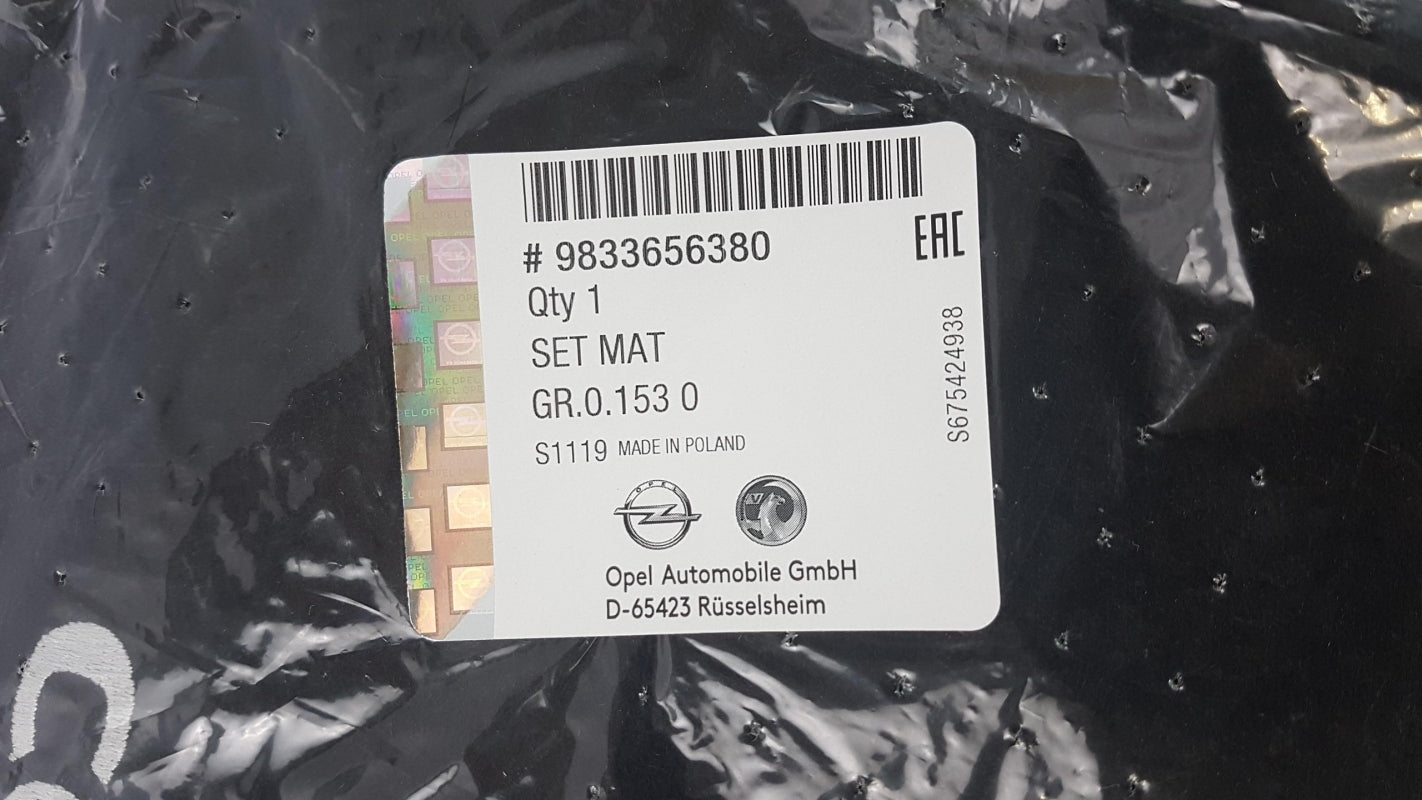 Original OPEL Corsa-F Fußmattensatz (4 Stück) 9833656380