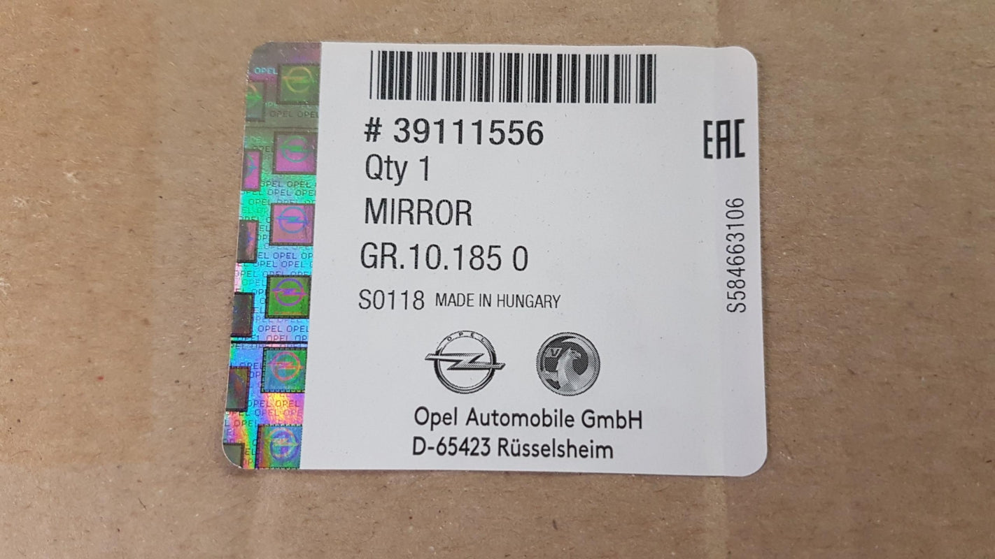 Original OE OPEL Außenspiegel 39111556