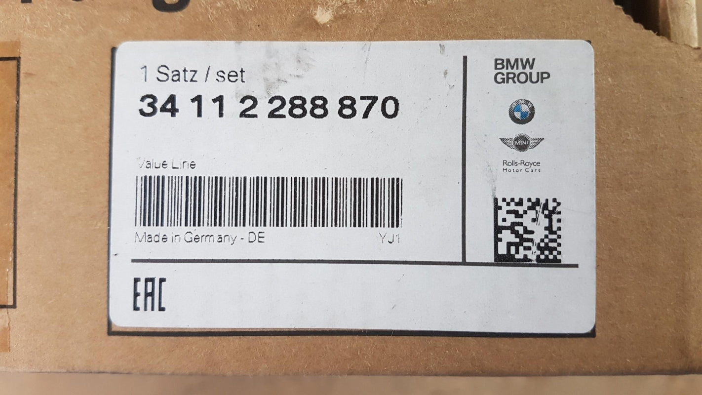 Original BMW 3' E90 E91 E92 E93 Bremsbeläge mit Warnkontakt Vorne 34112288870