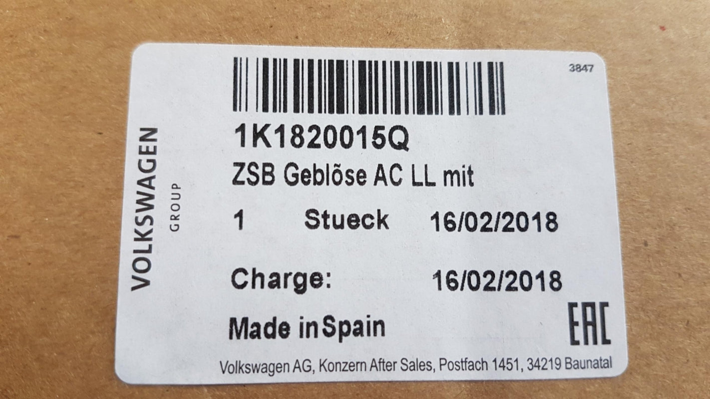 Original OE Volkswagen Innenraumgebläse 1K1820015Q