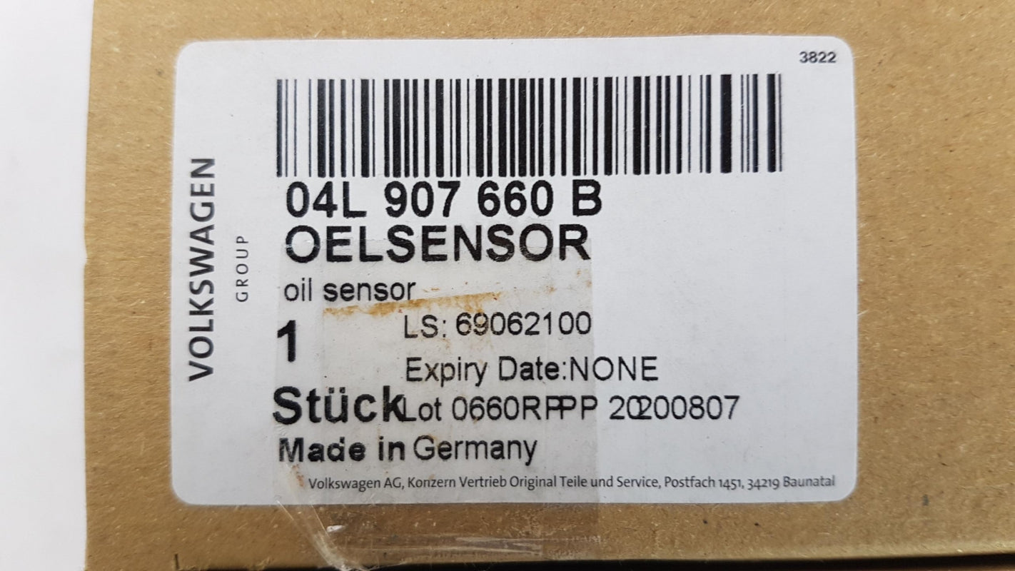 Original VOLKSWAGEN Transporter T6 Ölstandsensor 04L907660B