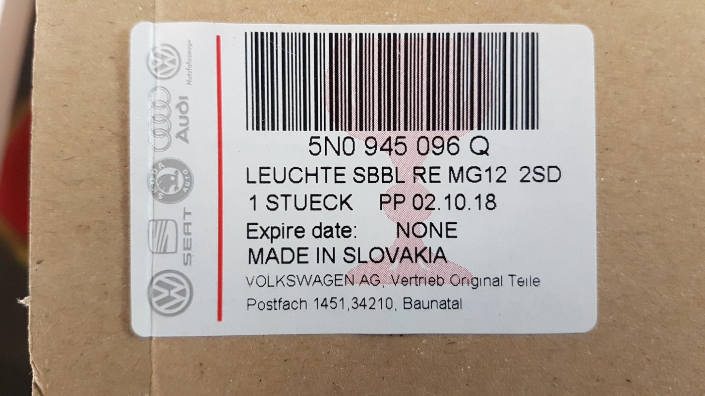 Original VW Tiguan 2012-2018 Rückleuchte Heckleuchte Außen Rechts 5N0945096Q
