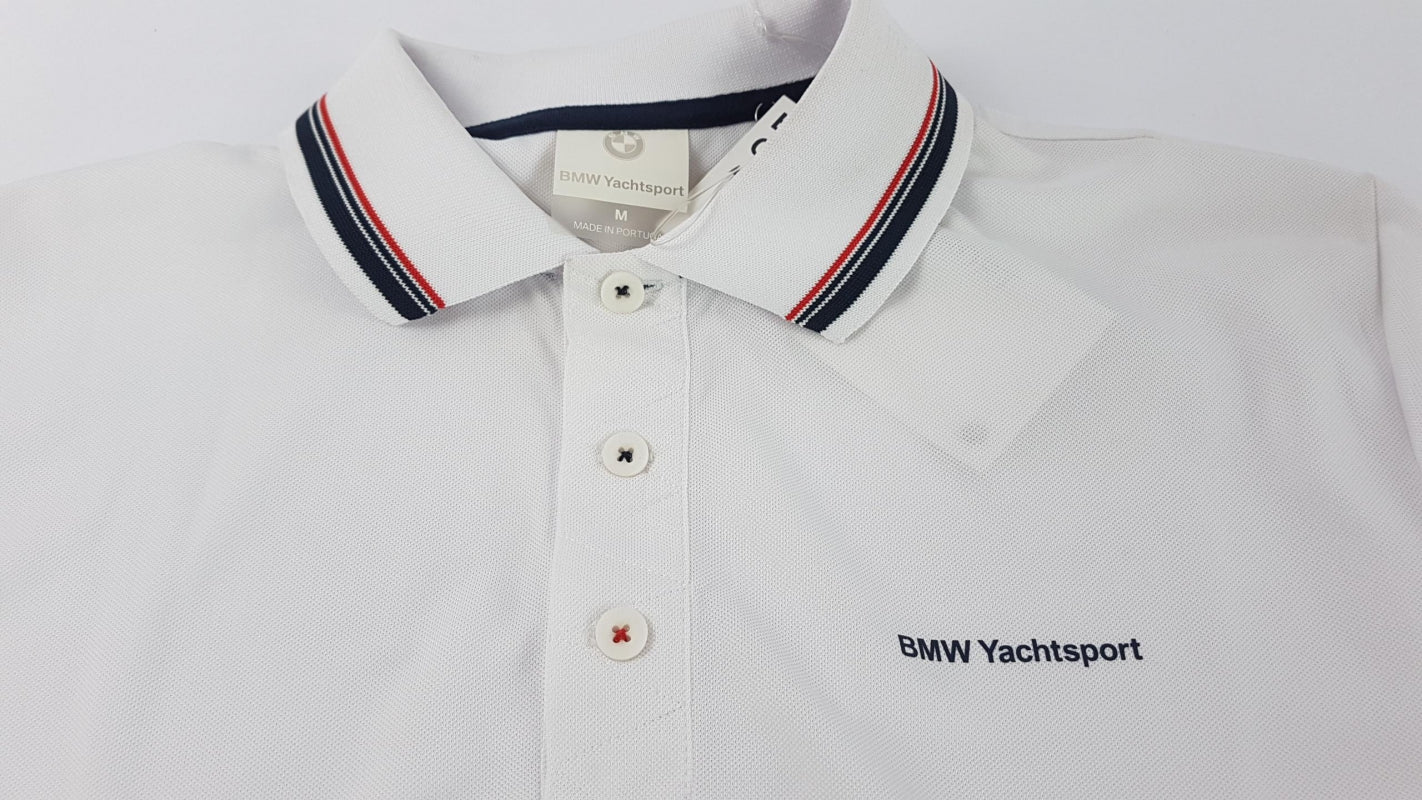 Original BMW Yachtsport Poloshirt T-Shirt Herren Größe: M Weiß 80142461037