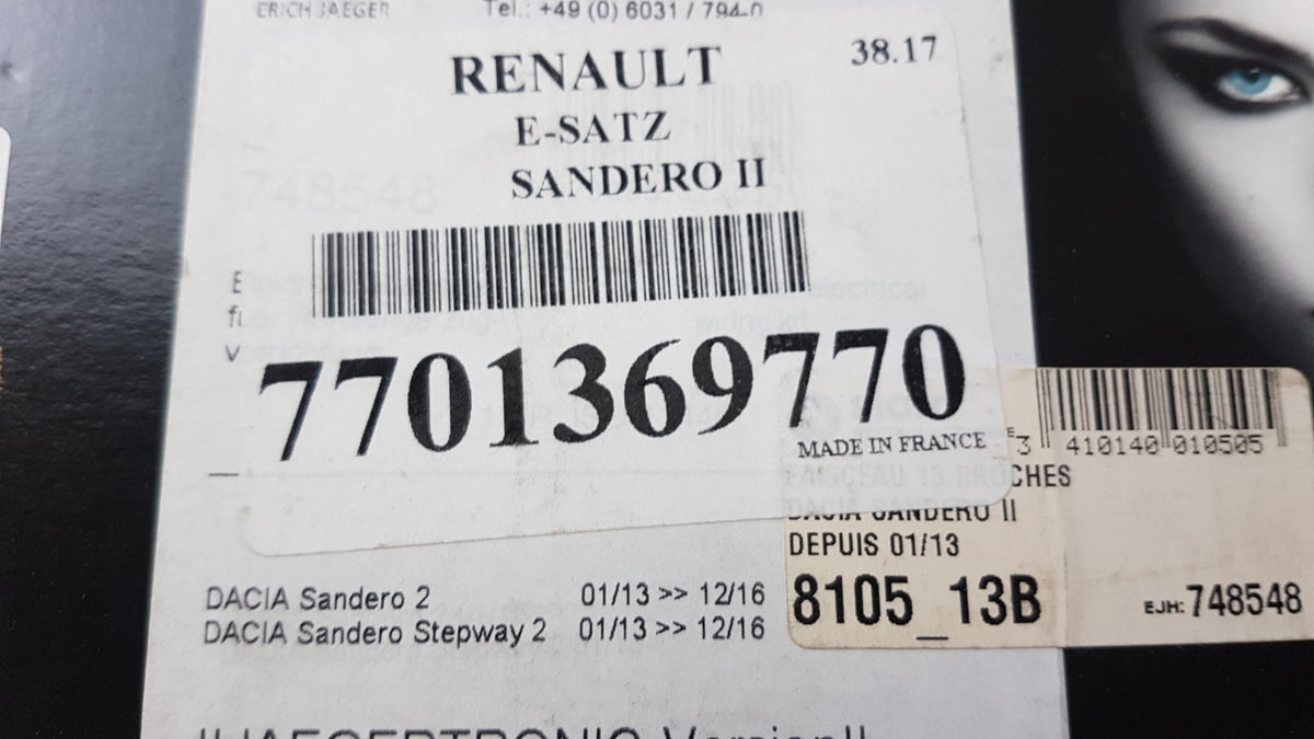 Original OE RENAULT Anhängerkupplung Elektrosatz 7701369770