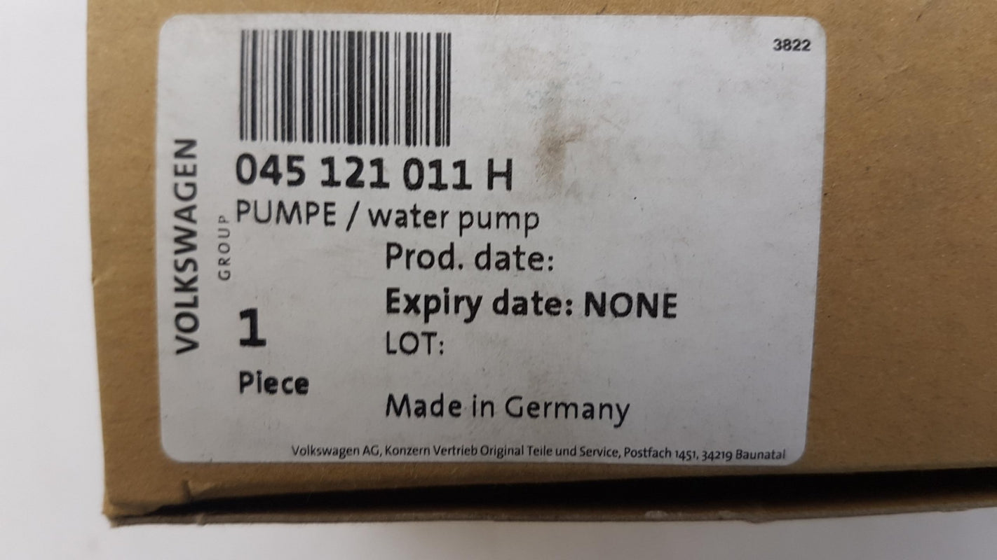 Original AUDI A2 A3 VW Caddy III 2K Golf V 1K Wasserpumpe 1.4/1.9 TDI 045121011H