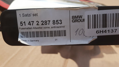 Original BMW 3er F45 F46 Fußmattensatz Allwetter (2 stuk) Vorne 51472287853