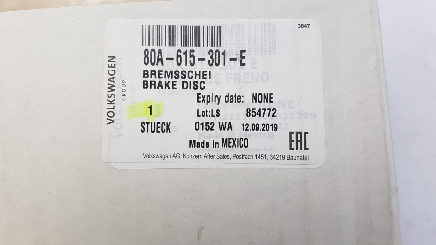 Original AUDI A5 A6 A7 Sportback Bremsscheibe (1 Stück) vorne 80A615301E