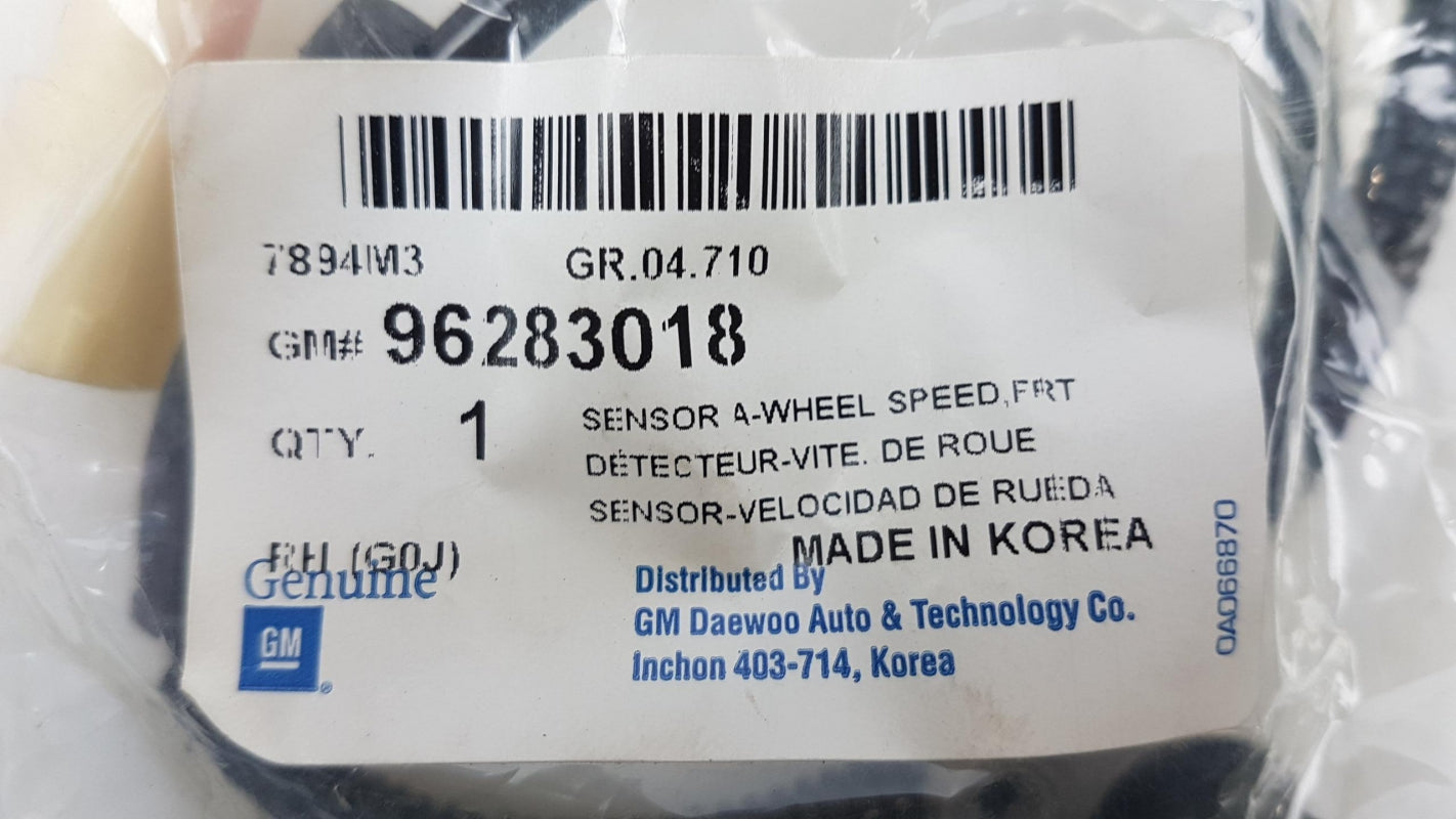 Original CHEVROLET DAEWOO Nubira (J150) ABS-Sensor vorne rechts 96283018